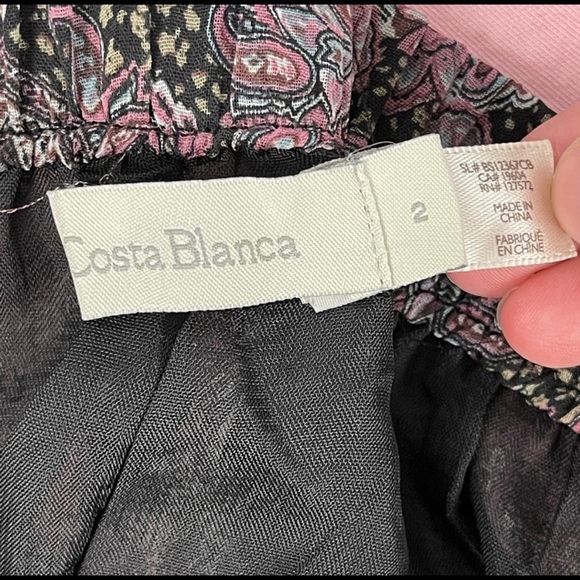 Floral Print Tiered Sheer Lined Midi Skirt - Picture 4 of 4